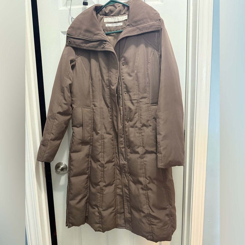 Perry Ellis Portfolio Brown Long Coat